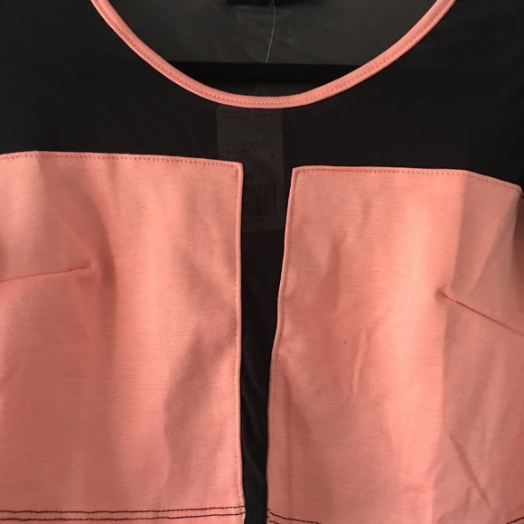 Forever 21 Peach Top with Black Mesh - Picture 2 of 3